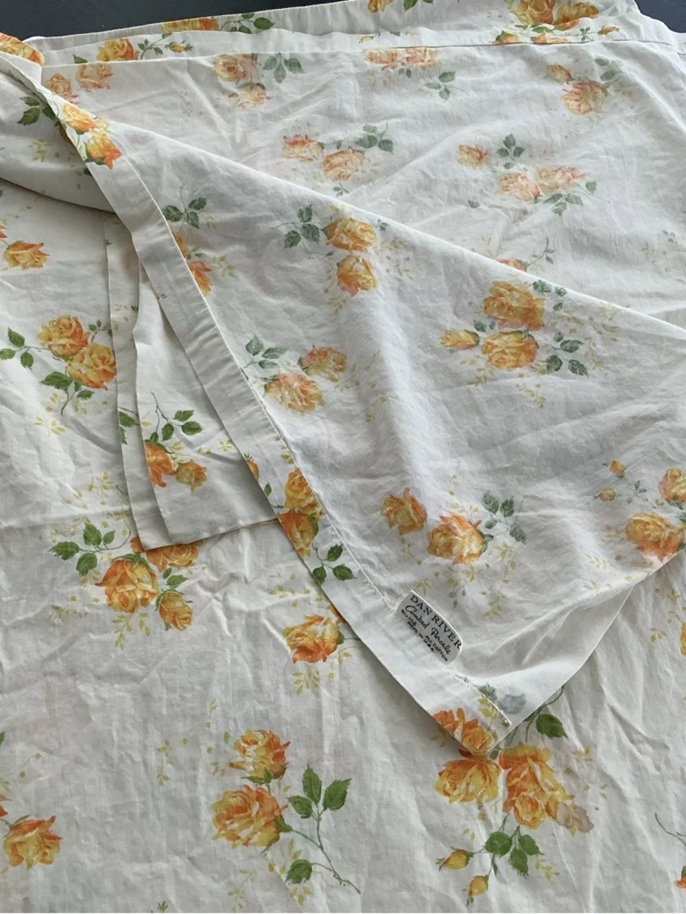 Vintage Dan River Percale Flat Bedsheet